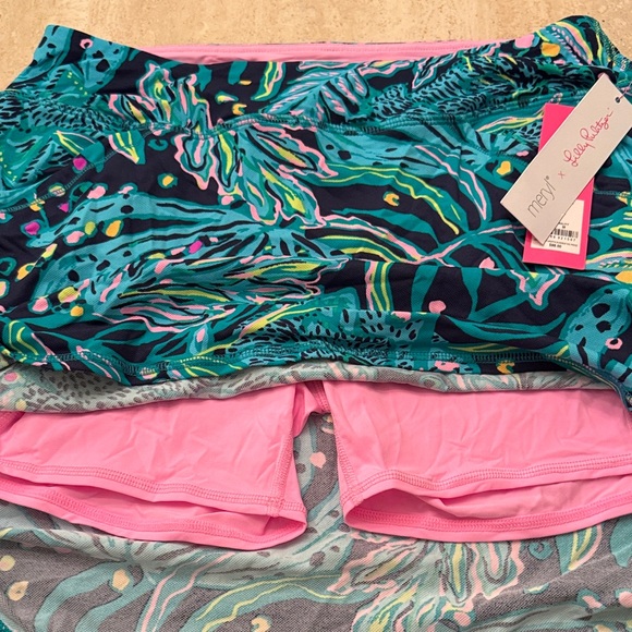 Lilly Pulitzer Maryana Skort In Low Tide Navy Catty Personality (M) - Picture 4 of 6